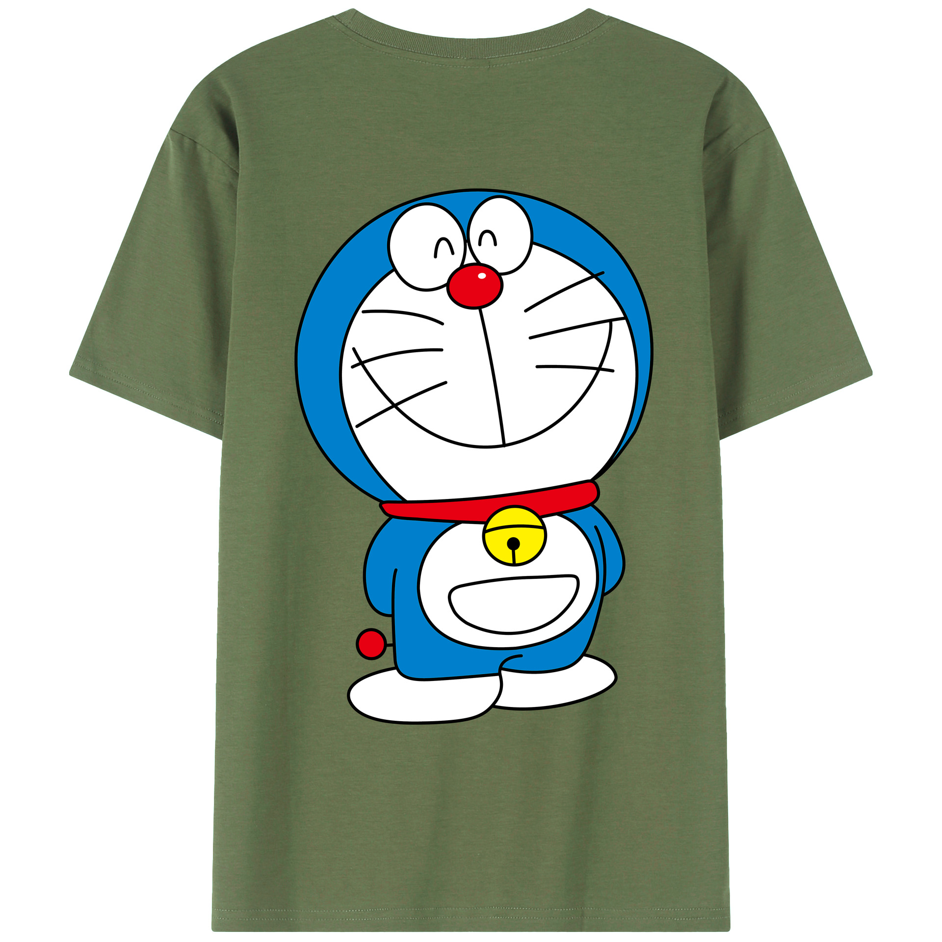 （画像用） ドラえもん Doraemon 綿100％ メンズ半袖Tシャツ（バックプリント） 通気性